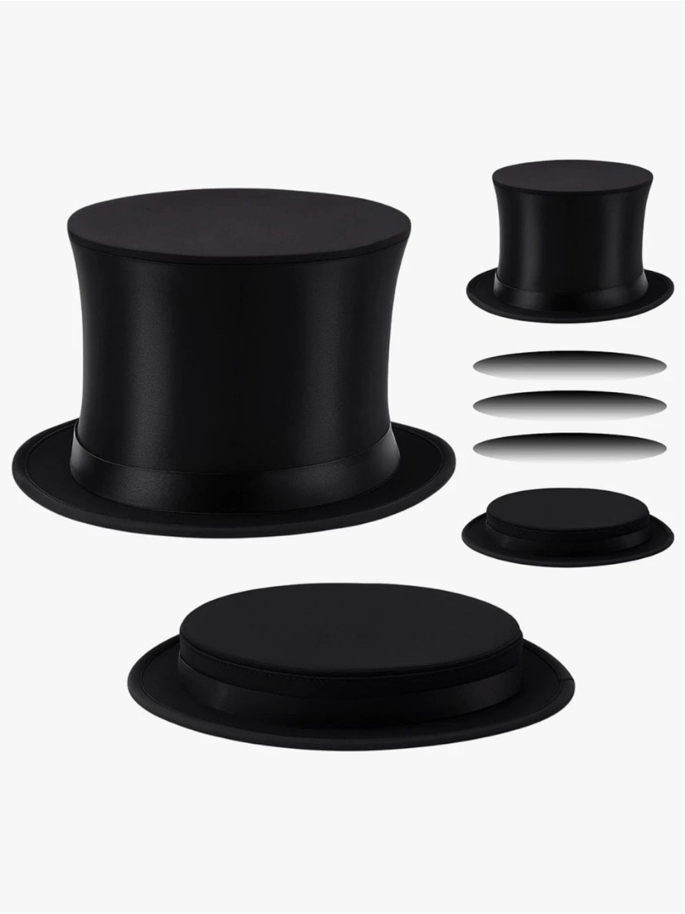 Adult Teen Folding Collapsible Top Hat Dancers Magic Trick Magicians Costume Hat